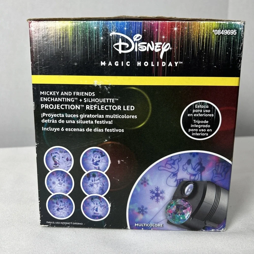 Disney Magic Holiday Mickey & Friends LED Projection Swirling Spotlight 1262